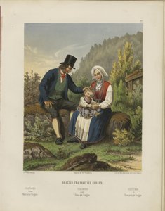 Az illusztráció ismeretlen szerző válogatott norvég népviselet című könyvéből származik, és Chr. Tønsberg kiadója (nem, [1861])