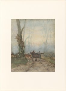 Gazda kocsija az erdei úton alkotó: Johan Hendrik Weissenbruch (signed by artist)