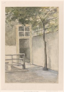 Kilátás az udvarra a művész műterméből a hágai Kazernestraatban alkotó: Johan Hendrik Weissenbruch (signed by artist)