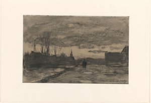 Kilátás a rakpartra alkotó: Johan Hendrik Weissenbruch (signed by artist)