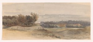 Panorámás táj alkotó: Johan Hendrik Weissenbruch (signed by artist)