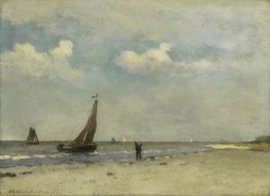 Tengerparti jelenet alkotó: Johan Hendrik Weissenbruch