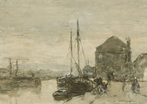 Kilátás a Turfmarkt és az Eendjespoort területére Haarlemben Kilátás a Turfmarkt-ra az Eendjespoorttal Haarlemben alkotó: Johan Hendrik Weissenbruch