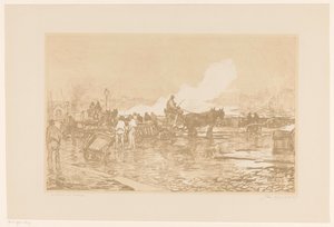 Kikötőre néző Rotterdamban alkotó: Johan Hendrik van Mastenbroek (signed by artist)