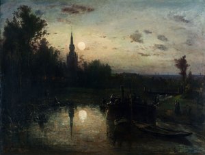 Johan Jongkind - Clair de lune à Overschie