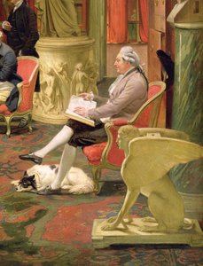 Charles Townley és barátai a Towneley Galériában, Charles Townley részlete 1737-1805 1781-83 olaj, vászon, 2288 részlet alkotó: Johan Joseph Zoffany