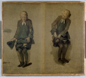 Két vázlat David Garrick karakteréről, 18. század alkotó: Johan Joseph Zoffany