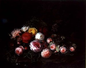 Rózsák a tájban (olaj, vászon) alkotó: Johan Laurents Jensen