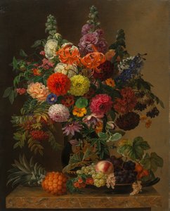 Csendélet virágokkal és gyümölcsökkel, 1836.