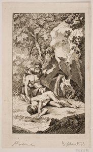 Illusztráció Salomon Gessner "Ábel halála" című művéhez, 1764