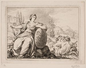 Vignet til P. H. Mallet: Dánia története I, 1758