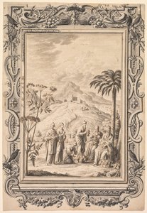Illusztráció és szegélyterv a Kupfer-Bibelhez (Réz Biblia) alkotó: Johan Melchior Füssli