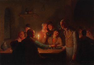 Holland taverna jelenet, 1846. alkotó: Johan Mengels Culverhouse