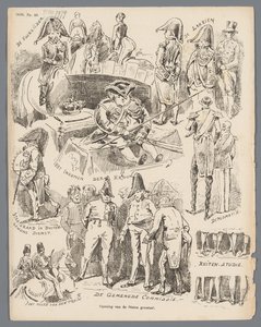 Karikatúra az Államok tábornokának megnyitásáról, 1870 Az államok tábornokának megnyitása (cím az objektumon)
