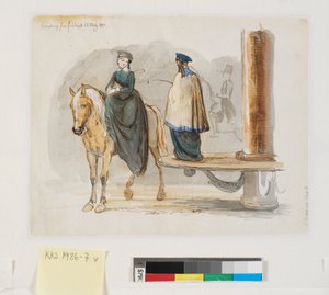 „Emlék a lovardából. 1844. 03. 22.” alkotó: Johan Thomas Lundbye