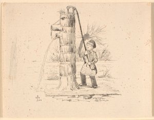 Posta. Illusztráció Kaalund "Fables for Children" című művéhez. Lásd a lapkatalógus megjegyzését. alkotó: Johan Thomas Lundbye