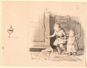 A Rumplepotten. Balra a rumle pot kis dolgozószobája alkotó: Johan Thomas Lundbye