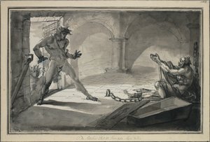 A haramiák, III. felvonás, XVI. jelenet. Apám alkotó: Johan Tobias Sergel