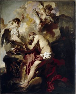 Szent Jeromos látomása (olaj, vászon alkotó: Johann (attr. to) Liss