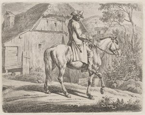 Lovon ülő marhakereskedő alkotó: Johann Adam Klein