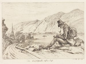 A tájképfestő utazáson alkotó: Johann Adam Klein