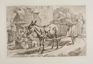 Kocsi elé fogott szamár alkotó: Johann Adam Klein