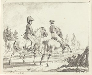 Erlangeni diákok lóháton alkotó: Johann Adam Klein