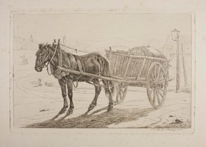 Söröskocsi elé fogott ló alkotó: Johann Adam Klein