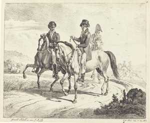 Kirándulás lóháton alkotó: Johann Adam Klein