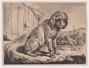 Ülő kutya alkotó: Johann Adam Klein