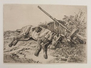 Alvó kutya alkotó: Johann Adam Klein