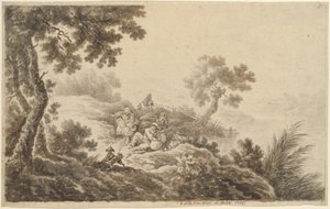 Táj utazókkal alkotó: Johann Albrecht Dietzsch
