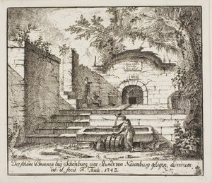 A gyönyörű szökőkút Schönburg mellett alkotó: Johann Alexander Thiele