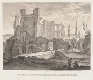 A trieri római fürdő belső képe, 1826.