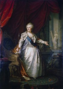 II. Katalin cárnő portréja. alkotó: Johann Baptist von Lampi the Elder