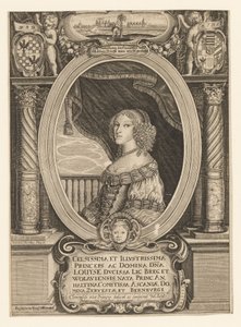 Anhalt-Dessaui Louise 1631-1680, Legnica, Brzeg, Wolow és Olawa hercegnője, Kr. e. 1660. alkotó: Johann Baptista Paravicini