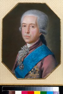 Mihail Mihajlovics Golicin gróf portréja (1731-1806) – Johann Bardou (1745-1788) rajza