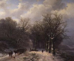 A fakocsi télen alkotó: Johann Bernard Klombeck