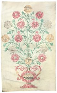 "A rózsa" családfa, amelyet VI. Károly császárnak ajándékoztak, 1731 alkotó: Johann Carl Paricius