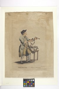 Wälsche Würste Kauft – Salami Italiani (kézzel színezett rézkarc) alkotó: Johann Christian (after) Brand