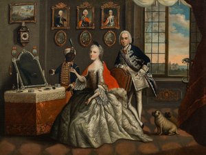 Johann Christian Fiedler - Hesse-Darmstadti Vilmos György és nővére, Caroline Louise