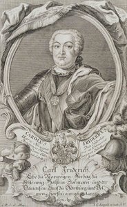 Károly Frigyes Holstein-Gottorp herceg portréja 1700-1739, 18. század közepe. alkotó: Johann Christian Leopold