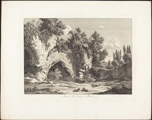 A színház romjai Albanóban alkotó: Johann Christian Reinhart