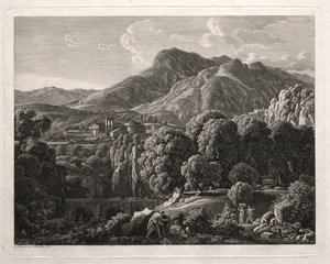 Hősi táj: Táj várossal és folyóval, 1799.