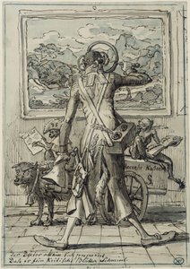 Dr. Ludwig Schorn karikatúrája Münchenben alkotó: Johann Christian Reinhart