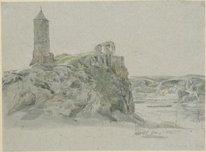 A Giebichenstein vár romjai Halle an der Saale közelében alkotó: Johann Christian Reinhart