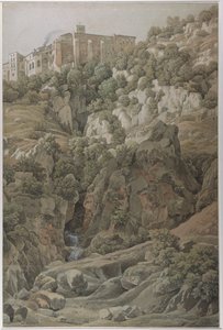 A Santa Scholasticai bencés kolostor Subiaco közelében, a Sabine-hegységben, 1797.