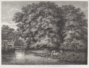 A malom a Great Oaksnál alkotó: Johann Christian Reinhart