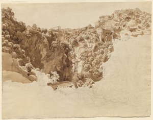 Tivoli és a Szibilla temploma az Aniene-szurdok felett alkotó: Johann Christian Reinhart
