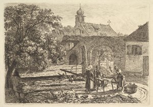 Mosónő egy artézi kútnál alkotó: Johann Christoph Erhard